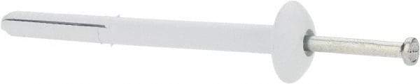 Value Collection - 1/4" Diam, 1/4" Drill, 3" OAL, 2-1/4" Min Embedment Hammer Drive Concrete Anchor - Steel, Zinc-Plated Finish, Truss Head - Exact Tool & Supply