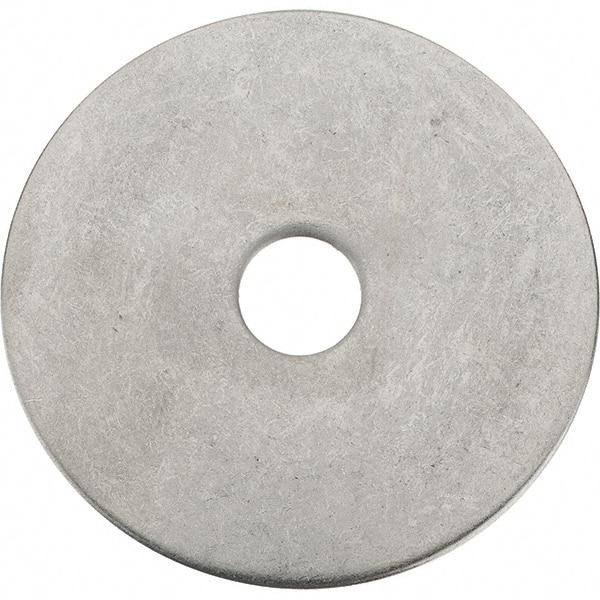Value Collection - 3/8" Screw, Grade 18-8 Stainless Steel Fender Flat Washer - 25/64" ID x 2" OD - Exact Tool & Supply