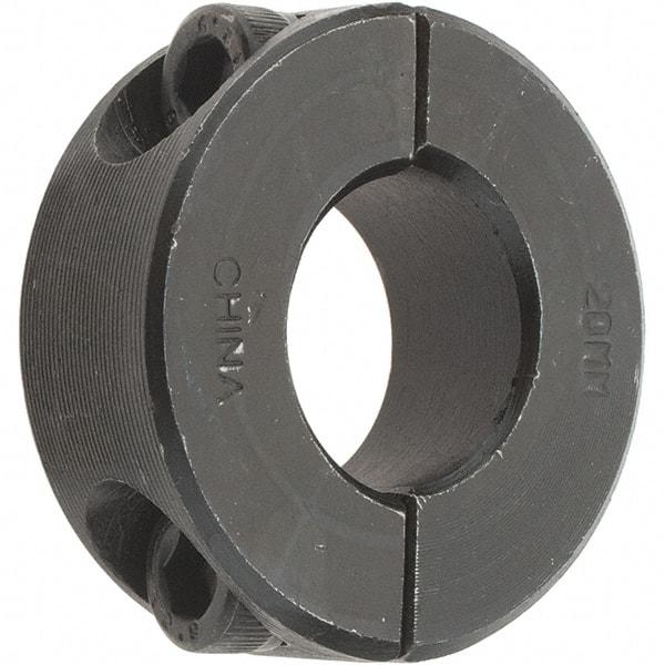 Value Collection - 20mm Bore, Steel, Two Piece Shaft Collar - 1-5/8" Outside Diam - Exact Tool & Supply