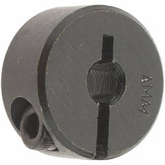 Value Collection - 4mm Bore, Steel, One Piece Clamp Collar - 11/16" Outside Diam - Exact Tool & Supply