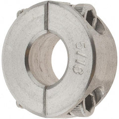 Value Collection - 5/16" Bore, Stainless Steel, Two Piece Shaft Collar - 11/16" Outside Diam, 5/16" Wide - Exact Tool & Supply
