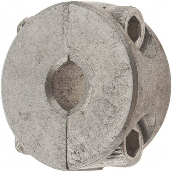 Value Collection - 3/16" Bore, Stainless Steel, Two Piece Shaft Collar - 11/16" Outside Diam, 5/16" Wide - Exact Tool & Supply