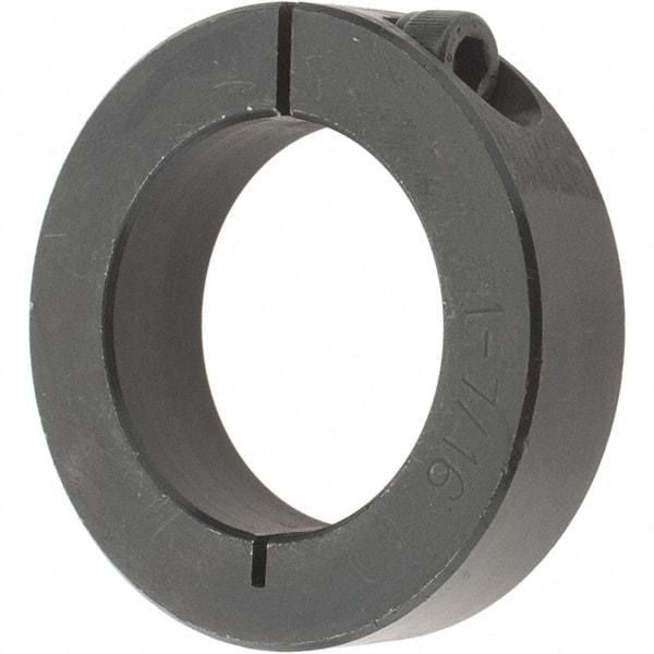 Value Collection - 1-7/16" Bore, Steel, One Piece Clamp Collar - 2-1/4" Outside Diam, 9/16" Wide - Exact Tool & Supply