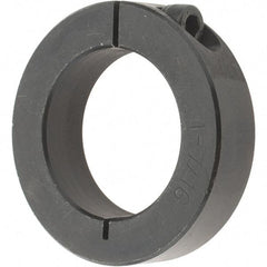 Value Collection - 1-7/16" Bore, Steel, One Piece Clamp Collar - 2-1/4" Outside Diam, 9/16" Wide - Exact Tool & Supply