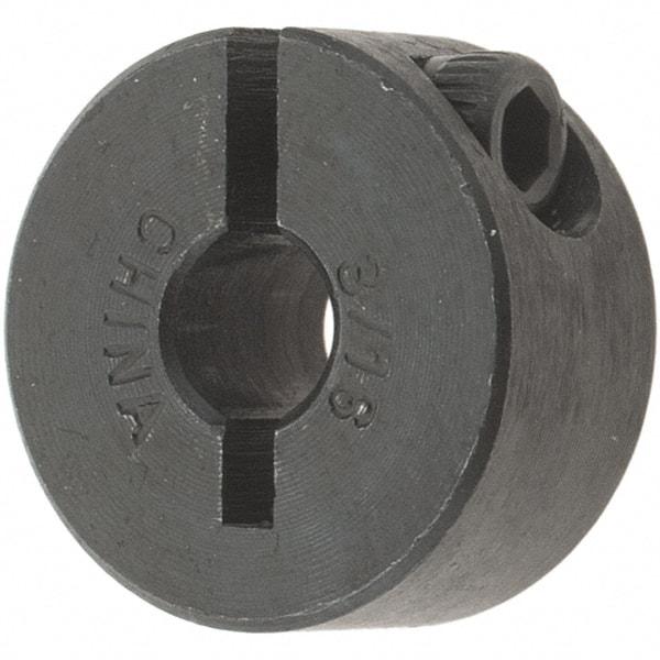 Value Collection - 3/16" Bore, Steel, One Piece Clamp Collar - 11/16" Outside Diam, 5/16" Wide - Exact Tool & Supply