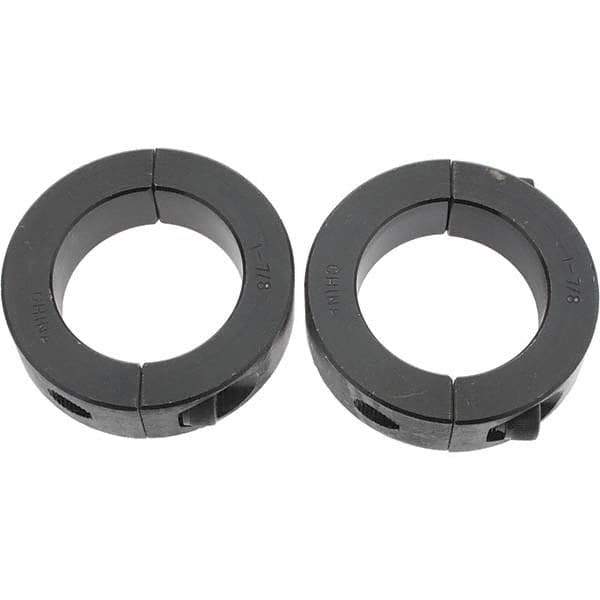 Value Collection - 1-7/8" Bore, Steel, Two Piece Two Piece Split Shaft Collar - 2-7/8" Outside Diam, 11/16" Wide - Exact Tool & Supply