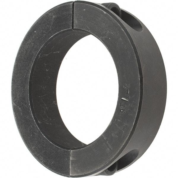 Value Collection - 2-1/16" Bore, Steel, Two Piece Two Piece Split Shaft Collar - 3-1/4" Outside Diam, 3/4" Wide - Exact Tool & Supply