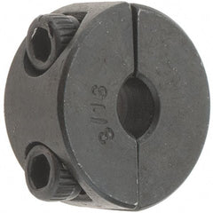 Value Collection - 3/16" Bore, Steel, Two Piece Shaft Collar - 11/16" Outside Diam, 5/16" Wide - Exact Tool & Supply