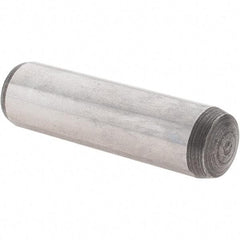 Value Collection - 10mm Diam x 36mm Pin Length Alloy Steel Dowel Pin - 1 Rounded & 1 Threaded End - Exact Tool & Supply