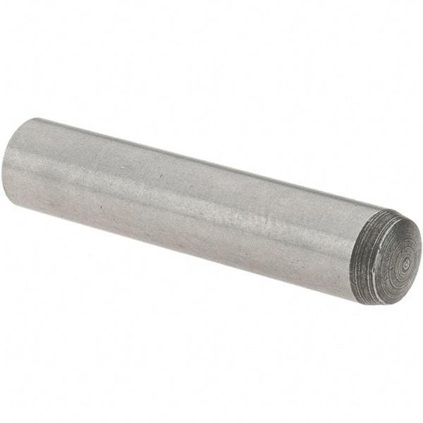 Value Collection - 6mm Diam x 30mm Pin Length Grade 8 Alloy Steel Precision Dowel Pin - Bright Finish, 1 Rounded End - Exact Tool & Supply