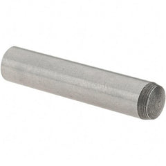 Value Collection - 6mm Diam x 30mm Pin Length Grade 8 Alloy Steel Precision Dowel Pin - Bright Finish, 1 Rounded End - Exact Tool & Supply
