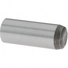 Value Collection - 6mm Diam x 16mm Pin Length Grade 8 Alloy Steel Precision Dowel Pin - Bright Finish, 1 Rounded End - Exact Tool & Supply