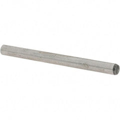 Value Collection - 4mm Diam x 50mm Pin Length Grade 8 Steel Precision Dowel Pin - Bright Finish, 1 Rounded End - Exact Tool & Supply