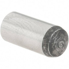 Value Collection - 6mm Diam x 14mm Pin Length Grade 8 Alloy Steel Precision Dowel Pin - Bright Finish, 1 Rounded End - Exact Tool & Supply