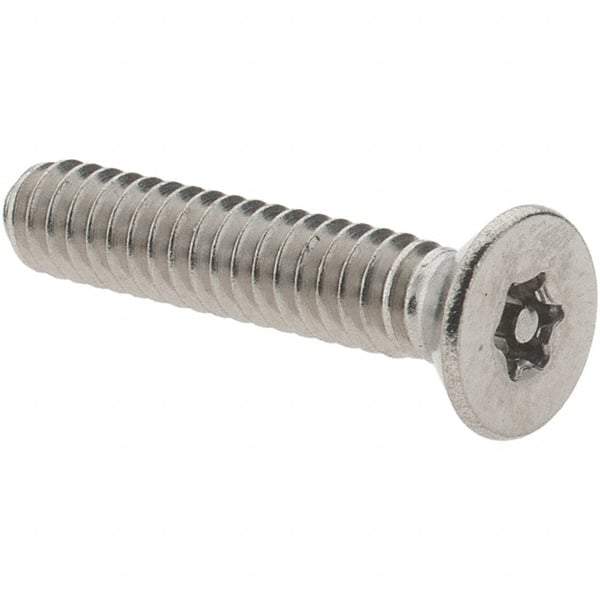 Value Collection - #10-24 UNC Pin In Torx Drive, Flat Screw - Grade 18-8 Stainless Steel, Uncoated, 1" OAL - Exact Tool & Supply