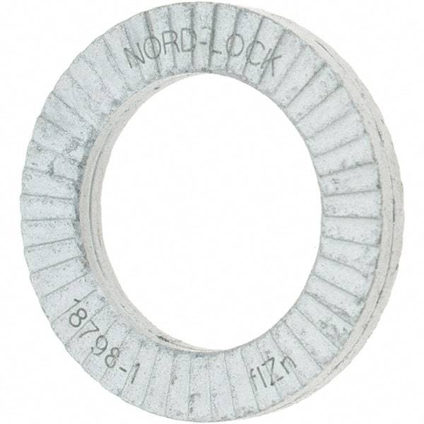 Value Collection - 0.7677" OD, Zinc Flake, Wedge Lock Washer - Grade 2, 0.5039 to 0.5197" ID - Exact Tool & Supply