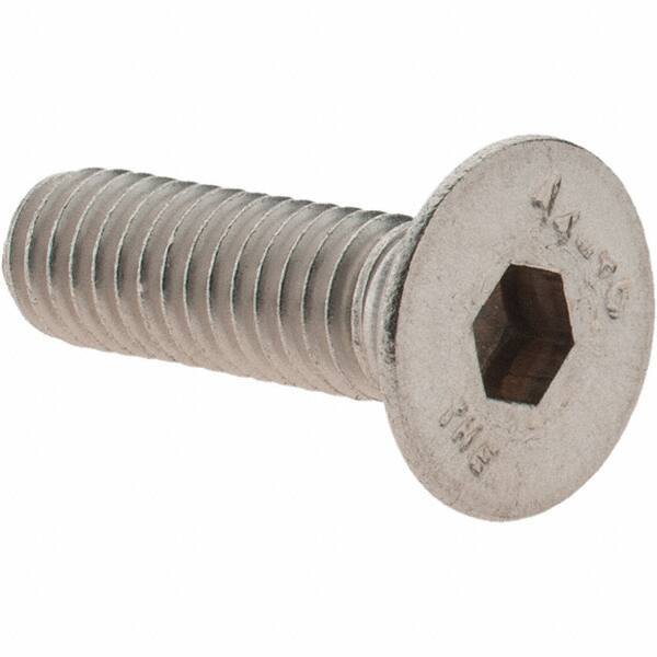 Value Collection - M6x1.00 Metric Coarse Hex Socket Drive, 90° Flat Screw - Grade 316 & Austenitic A4 Stainless Steel, Partially Threaded, 20mm OAL - Exact Tool & Supply