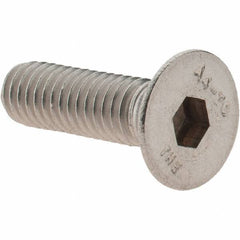 Value Collection - M6x1.00 Metric Coarse Hex Socket Drive, 90° Flat Screw - Grade 316 & Austenitic A4 Stainless Steel, Partially Threaded, 20mm OAL - Exact Tool & Supply