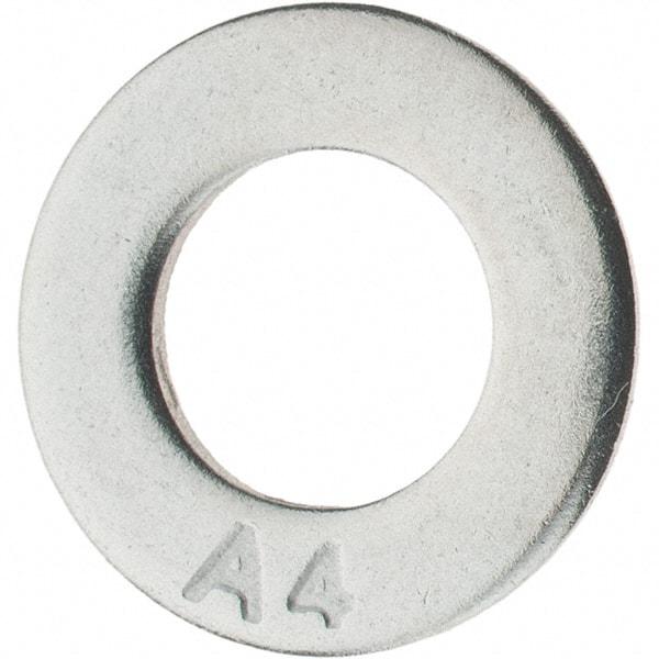 Value Collection - M8 Screw, Grade 316 Stainless Steel Standard Flat Washer - 8.4mm ID x 16mm OD, Plain Finish - Exact Tool & Supply