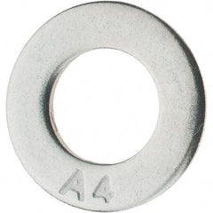 Value Collection - M8 Screw, Grade 316 Stainless Steel Standard Flat Washer - 8.4mm ID x 16mm OD, Plain Finish - Exact Tool & Supply