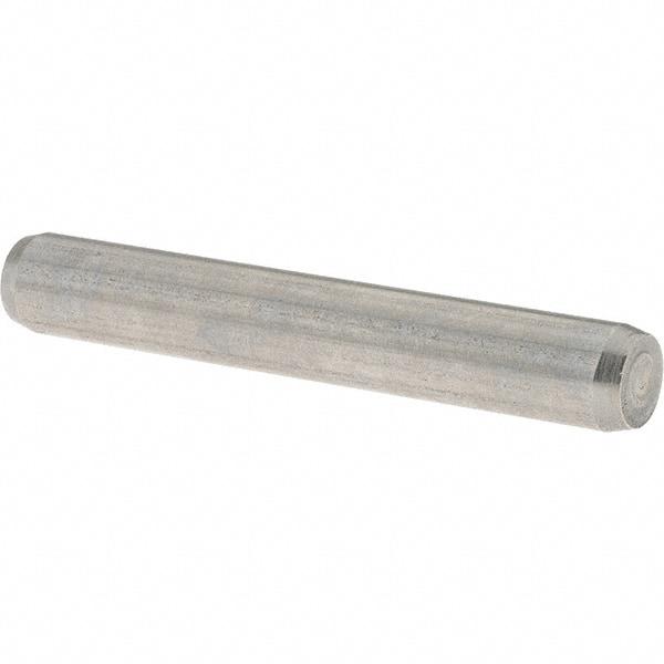 Value Collection - 6mm Diam x 40mm Pin Length 416 Stainless Steel Precision Dowel Pin - C 52-62 Hardness, 1 Beveled & 1 Rounded End - Exact Tool & Supply