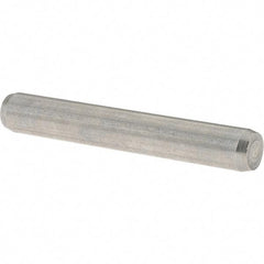 Value Collection - 6mm Diam x 40mm Pin Length 416 Stainless Steel Precision Dowel Pin - C 52-62 Hardness, 1 Beveled & 1 Rounded End - Exact Tool & Supply