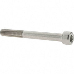 Value Collection - M8x1.25 Metric Coarse Hex Socket Drive, Socket Cap Screw - Grade 18-8 & Austenitic A2 Stainless Steel, Uncoated, Partially Threaded, 75mm Length Under Head - Exact Tool & Supply