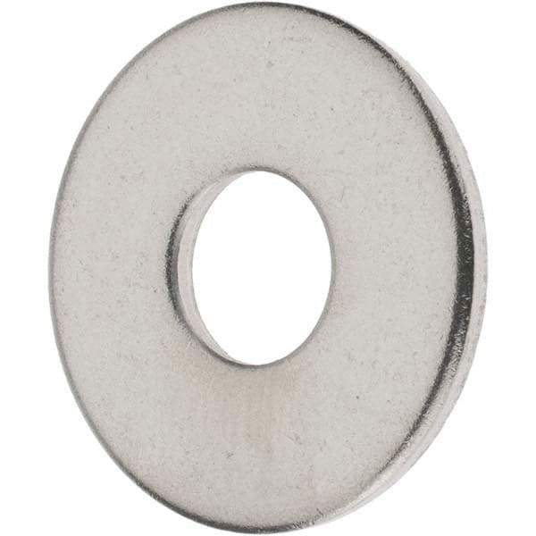 Value Collection - M10 Screw, Grade 18-8 Stainless Steel Fender Flat Washer - 10.5mm ID x 30mm OD, Plain Finish - Exact Tool & Supply