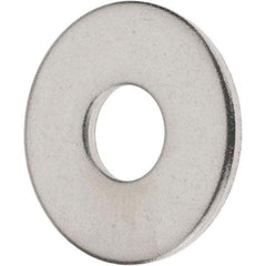 Value Collection - M10 Screw, Grade 18-8 Stainless Steel Fender Flat Washer - 10.5mm ID x 30mm OD, Plain Finish - Exact Tool & Supply