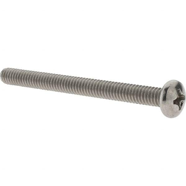 Value Collection - 1/4-20 UNC, 3" Length Under Head Phillips Drive Machine Screw - Pan Head, Grade 18-8 Stainless Steel, Uncoated, Without Washer - Exact Tool & Supply