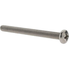 Value Collection - 1/4-20 UNC, 3" Length Under Head Phillips Drive Machine Screw - Pan Head, Grade 18-8 Stainless Steel, Uncoated, Without Washer - Exact Tool & Supply