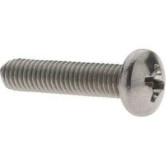 Value Collection - #10-32 UNF, 7/8" Length Under Head Phillips Drive Machine Screw - Pan Head, Grade 18-8 Stainless Steel, Uncoated, Without Washer - Exact Tool & Supply