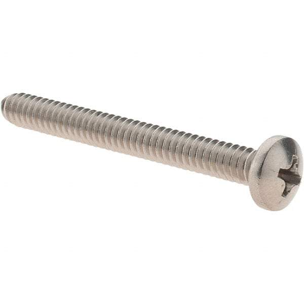 Value Collection - #10-24 UNC, 1-3/4" Length Under Head Phillips Drive Machine Screw - Pan Head, Grade 18-8 Stainless Steel, Uncoated, Without Washer - Exact Tool & Supply