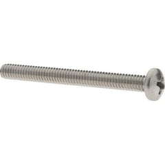 Value Collection - #8-32 UNC, 1-3/4" Length Under Head Phillips Drive Machine Screw - Pan Head, Grade 18-8 Stainless Steel, Uncoated, Without Washer - Exact Tool & Supply