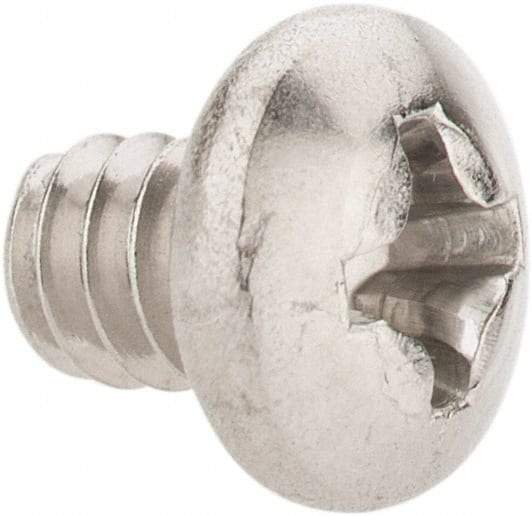 Value Collection - #6-32 UNC, 3/16" Length Under Head Phillips Drive Machine Screw - Pan Head, Grade 18-8 Stainless Steel, Uncoated, Without Washer - Exact Tool & Supply