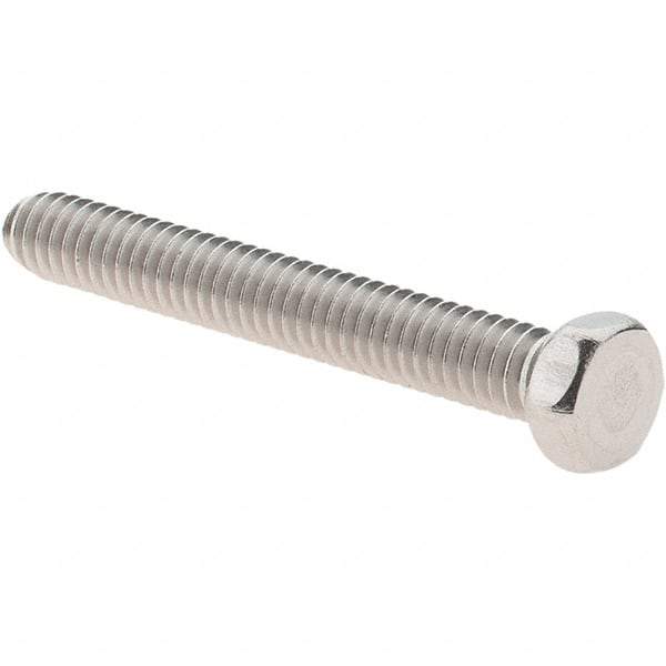 Value Collection - #8-32 UNC, 1-1/4" Length Under Head Hex Drive Machine Screw - Hex Head, Grade 18-8 Stainless Steel, Uncoated, Without Washer - Exact Tool & Supply