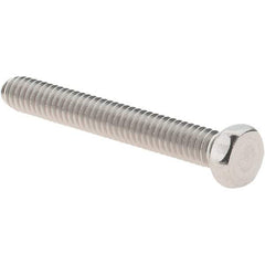 Value Collection - #8-32 UNC, 1-1/4" Length Under Head Hex Drive Machine Screw - Hex Head, Grade 18-8 Stainless Steel, Uncoated, Without Washer - Exact Tool & Supply