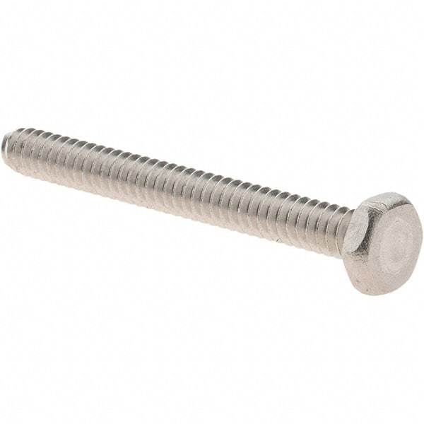Value Collection - #6-32 UNC, 1-1/4" Length Under Head Hex Drive Machine Screw - Hex Head, Grade 18-8 Stainless Steel, Uncoated, Without Washer - Exact Tool & Supply