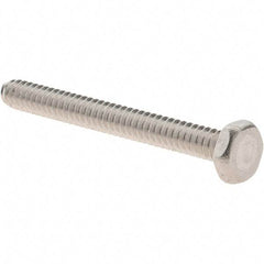 Value Collection - #6-32 UNC, 1-1/4" Length Under Head Hex Drive Machine Screw - Hex Head, Grade 18-8 Stainless Steel, Uncoated, Without Washer - Exact Tool & Supply