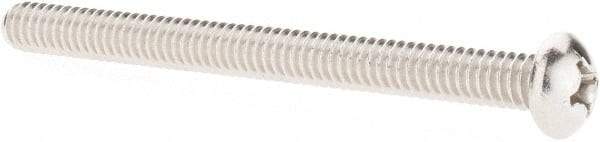 Value Collection - 1/4-20 UNC, 3" Length Under Head Phillips Drive Machine Screw - Round Head, Grade 18-8 Stainless Steel, Uncoated, Without Washer - Exact Tool & Supply