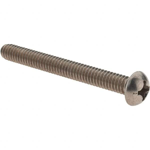 Value Collection - #12-24 UNC, 2" Length Under Head Phillips Drive Machine Screw - Round Head, Grade 18-8 Stainless Steel, Uncoated, Without Washer - Exact Tool & Supply