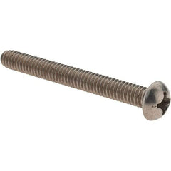 Value Collection - #12-24 UNC, 2" Length Under Head Phillips Drive Machine Screw - Round Head, Grade 18-8 Stainless Steel, Uncoated, Without Washer - Exact Tool & Supply