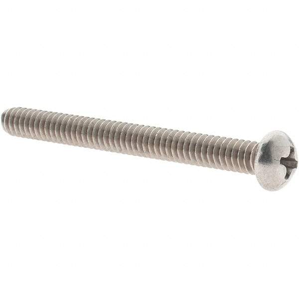 Value Collection - #10-24 UNC, 2" Length Under Head Phillips Drive Machine Screw - Round Head, Grade 18-8 Stainless Steel, Uncoated, Without Washer - Exact Tool & Supply