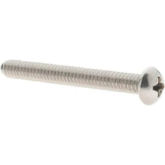 Value Collection - #10-24 UNC, 1-3/4" Length Under Head Phillips Drive Machine Screw - Round Head, Grade 18-8 Stainless Steel, Uncoated, Without Washer - Exact Tool & Supply