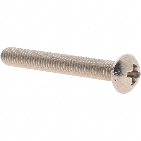 Value Collection - #10-32 UNF, 1-1/2" Length Under Head Phillips Drive Machine Screw - Round Head, Grade 18-8 Stainless Steel, Uncoated, Without Washer - Exact Tool & Supply