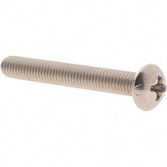 Value Collection - #10-32 UNF, 1-1/2" Length Under Head Phillips Drive Machine Screw - Round Head, Grade 18-8 Stainless Steel, Uncoated, Without Washer - Exact Tool & Supply