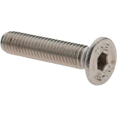 Value Collection - M5x0.80 Metric Coarse Hex Socket Drive, 90° Flat Screw - Grade 18-8 & Austenitic A2 Stainless Steel, Partially Threaded, 25mm OAL - Exact Tool & Supply