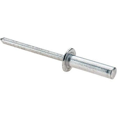 Value Collection - Size 68 Dome Head Aluminum Closed End Sealing Blind Rivet - Aluminum Mandrel, 0.376" to 1/2" Grip, 0.374" Head Diam, 0.192" to 0.196" Hole Diam, 0.748" Length Under Head, 3/16" Body Diam - Exact Tool & Supply
