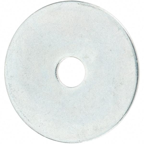 Value Collection - Steel Fender Flat Washer - 5/32" ID x 3/4" OD, 0.0312" Thick, Zinc-Plated Finish - Exact Tool & Supply