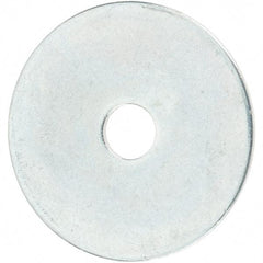 Value Collection - Steel Fender Flat Washer - 5/32" ID x 3/4" OD, 0.0312" Thick, Zinc-Plated Finish - Exact Tool & Supply